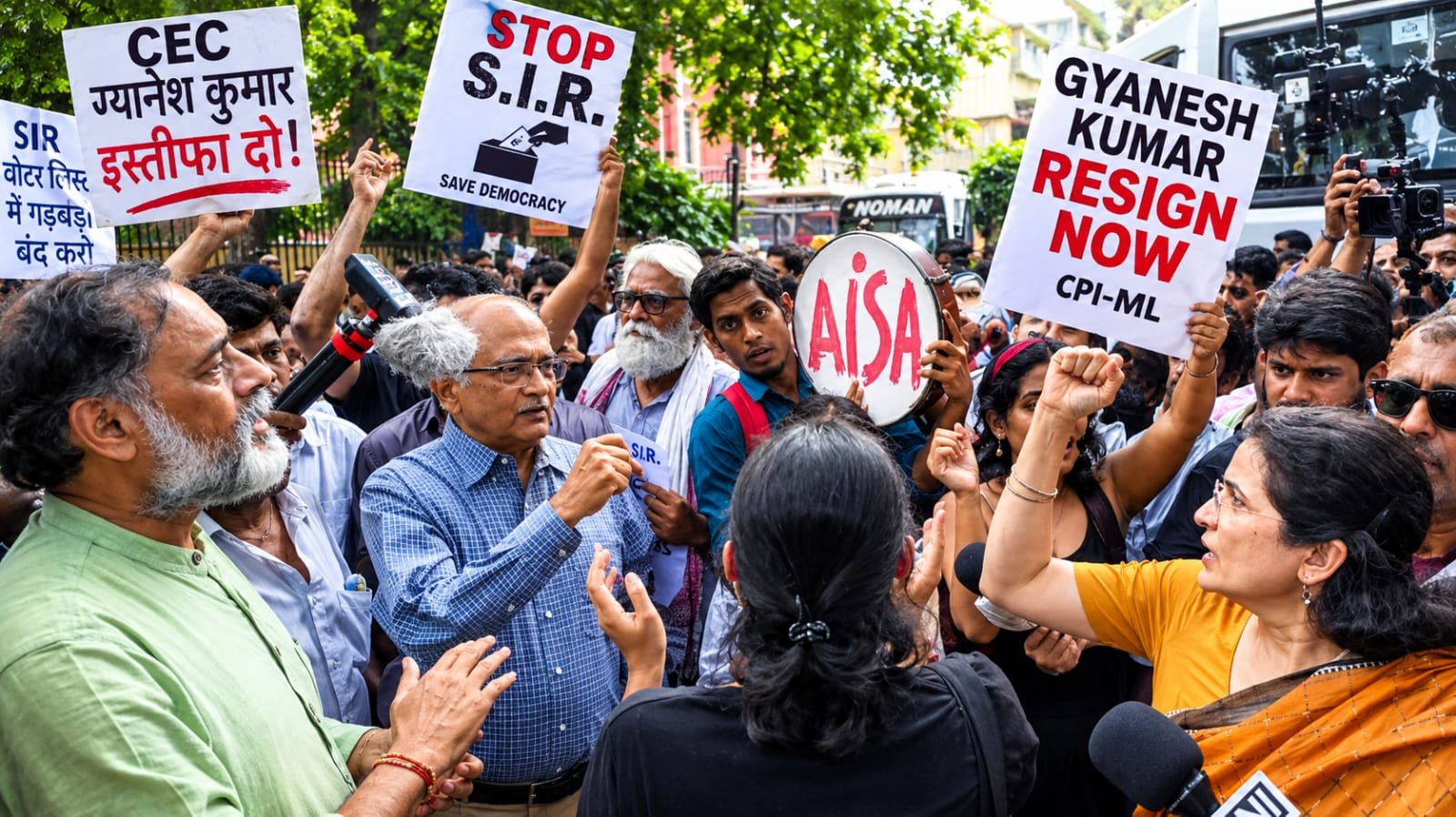 Congress Protests Across India, Demands CEC Gyanesh Kumar’s Resignation
